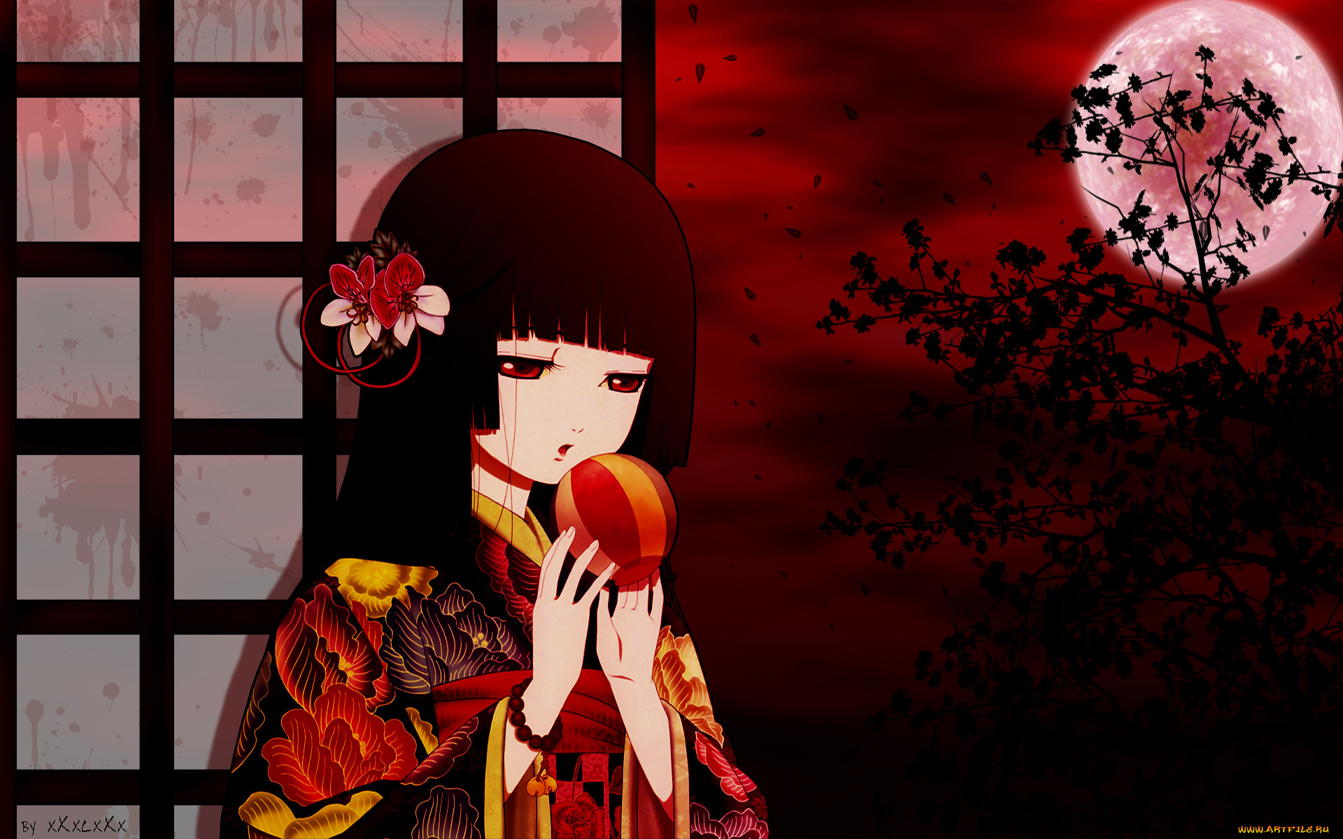 , jigoku shoujo, enma, ai, jigoku, shoujo